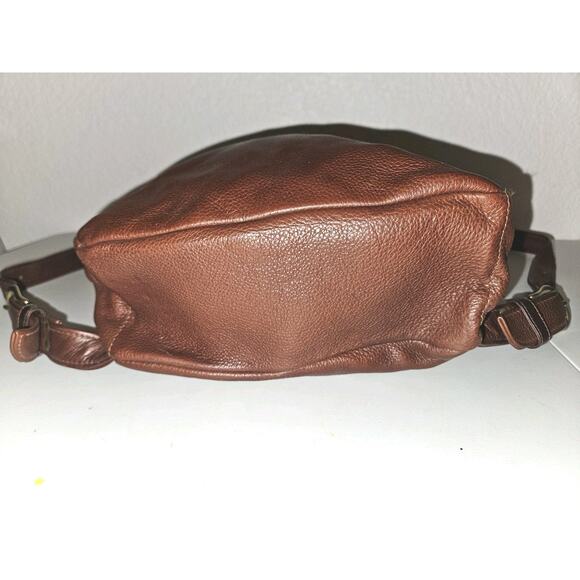 Libaire Leather Backpack Cognac Made in USA - 10x12x4 - Picture 7 of 14